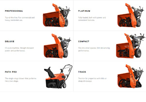 Ariens Snowblowers Side Profiles